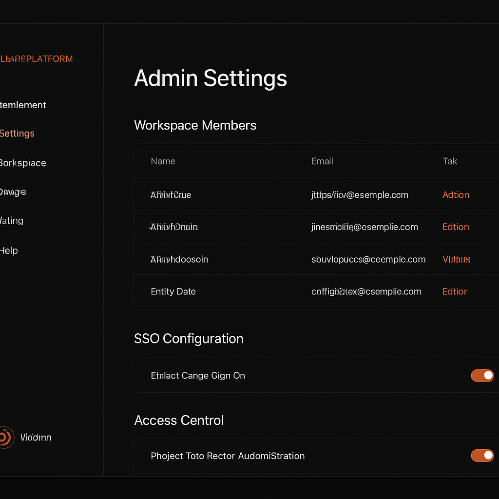 Dify Admin settings interface